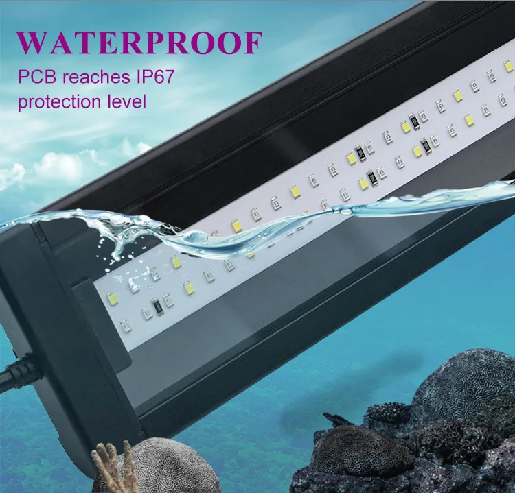 Adjustable Dimming Max Spect Fish Tank Plant Led Aquarium Lights 115cm Marine With Wifi Control