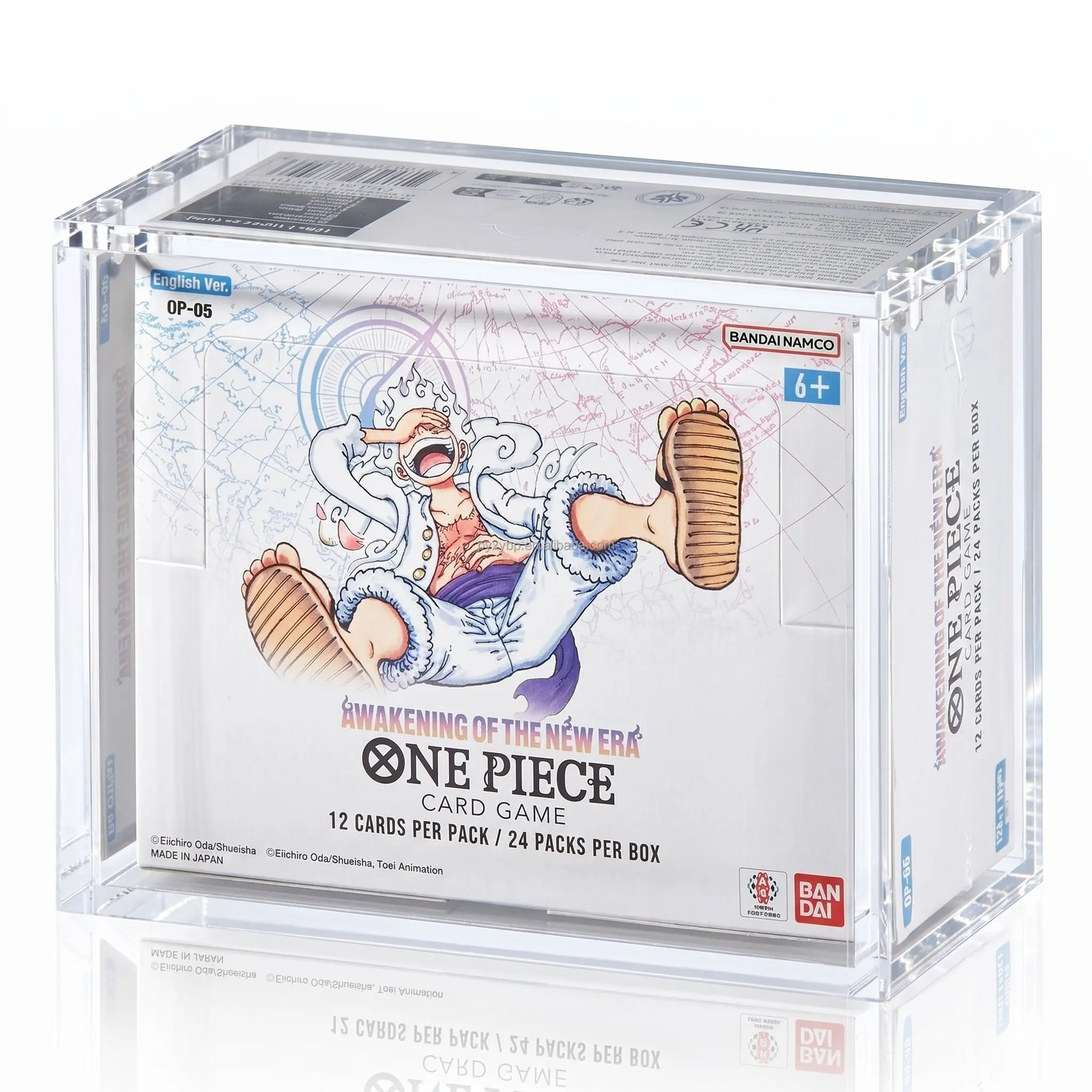 One Piece Acrylic Display Box for OP-07 Double Legend, Modern Portable Clear Storage Case & Transparent Booster Refill Box