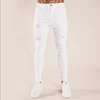 White slim fit ripped jeans pants trousers