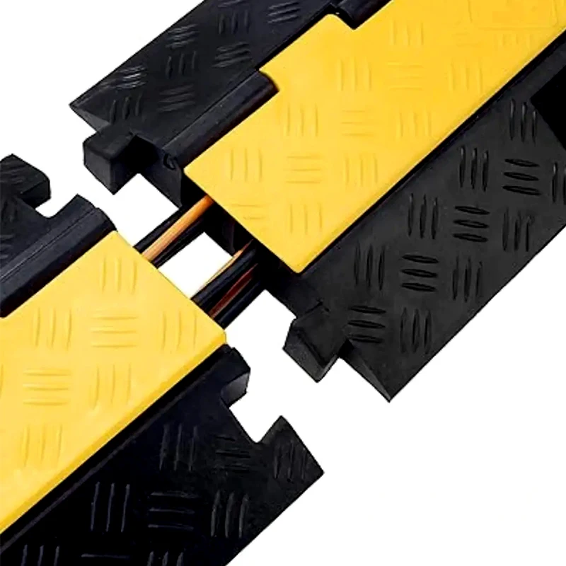 product factory wholesale outdoor rubber floor cable cover roadway safety traffic rubber 5 channel cable protector-8