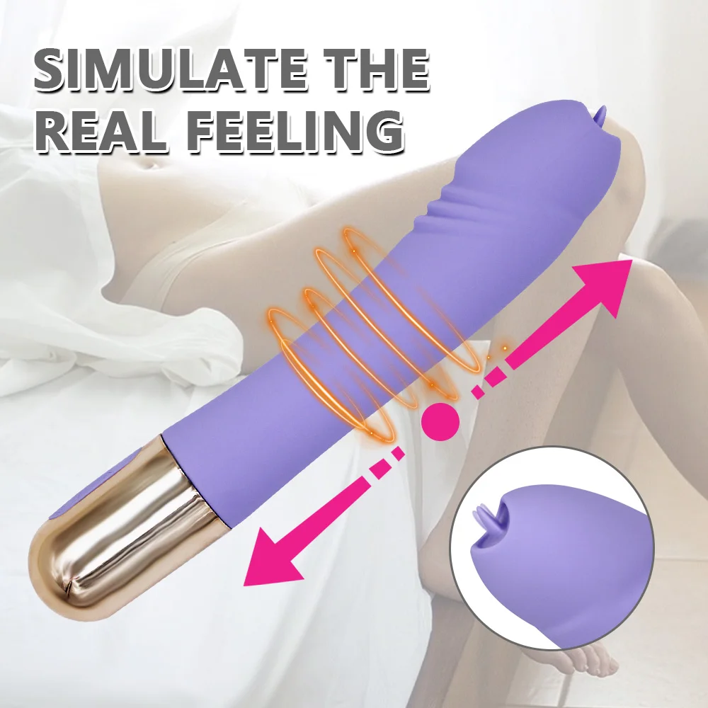 Pulse Retractable Multi-Frequency Vibrating Massager Girls G-spot Masturbator Adult Vibrator