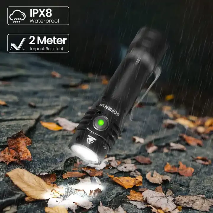Sofirn SC18 1800Lumen SST40 Small LED Flashlight Super Bright EDC Torch Waterproof IP68 Light USB C Rechargeable Flashlight