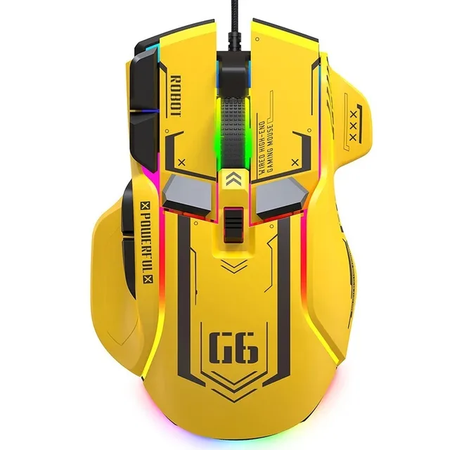 Professional Game mouse 12800 DPI 10D Wired Gaming Mouse RGB Mice Macro-programmable Ergonomic Superior Gaming Mouse for Gamer