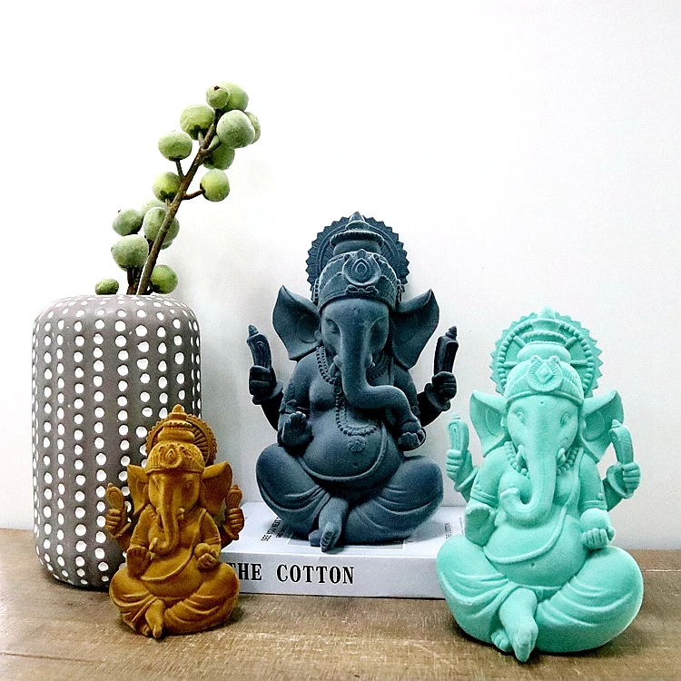 Transparent Elephant God Resin Handicraft Ornament