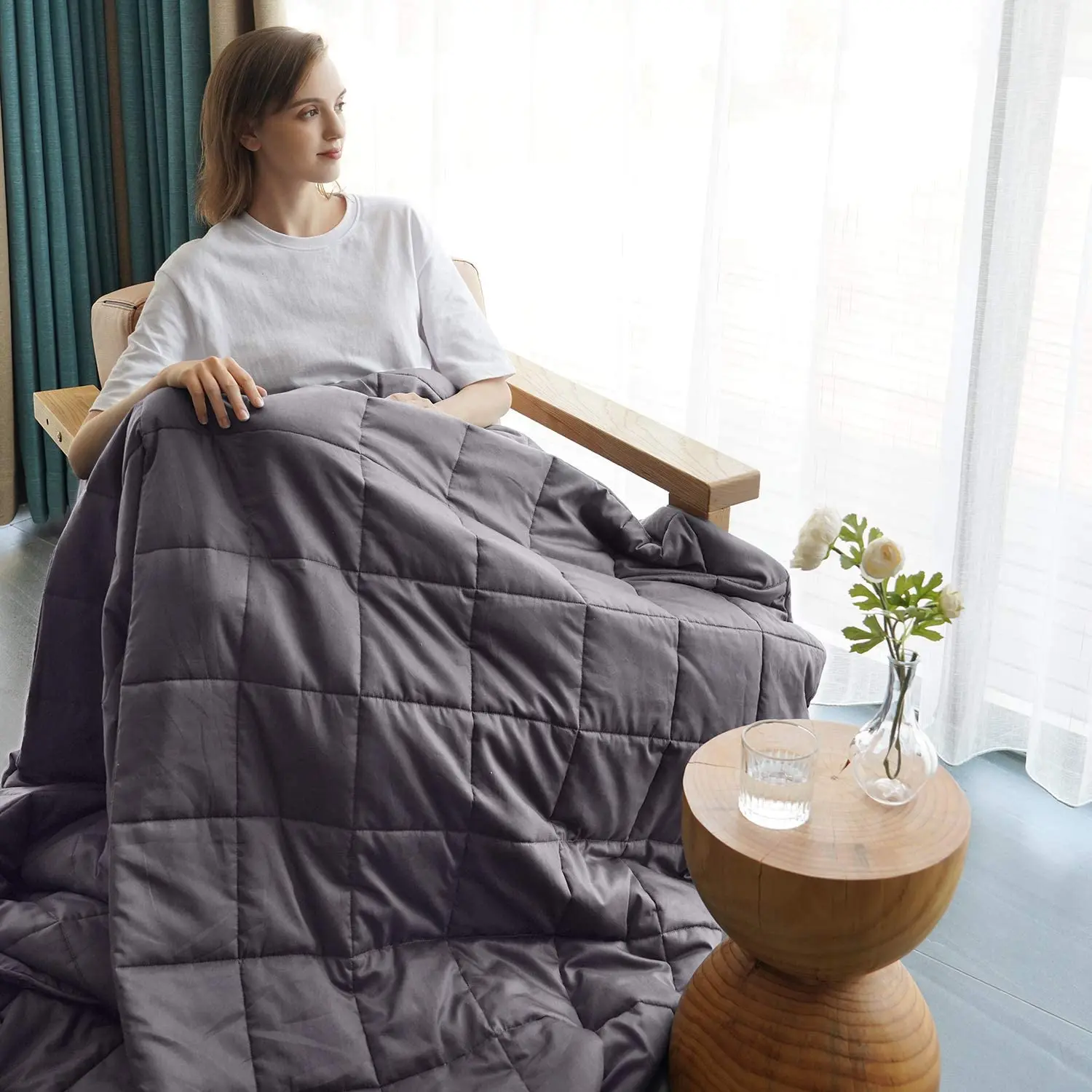 Высокое качество, низкая цена, оптовая продажа с завода, lbs регулируемое утяжеленное одеяло