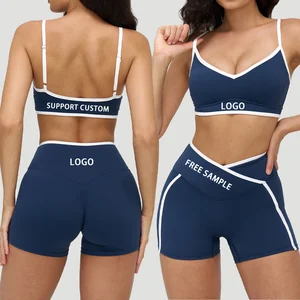 High Quality Pilates Sportswear Breathable Gym Fitness Sports Clothing Cross High Waist Workout Clothes Yoga Set