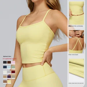 Women's Yoga Top Seamless Vest with Sports Bra Longline Cold Weather Performance Top Quick-Dry Fitness & Yoga Wear tank Top