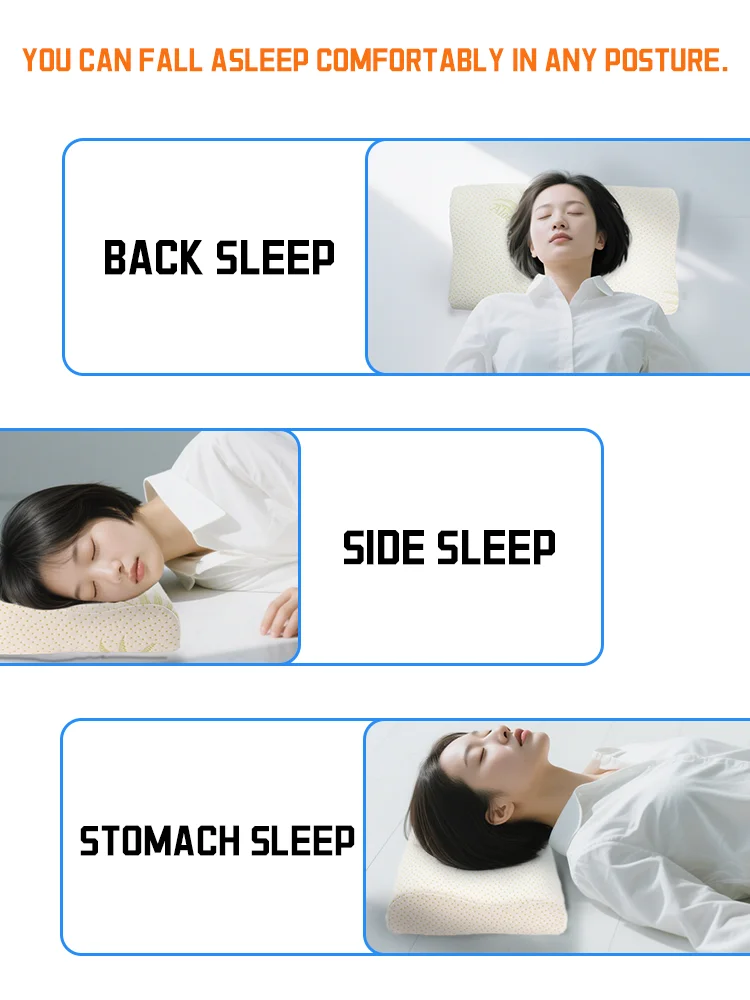 OEM Customized Portable High Support Memory Sleep Pillow with Removable Cover Custom Logo Packaging Bed Pillows