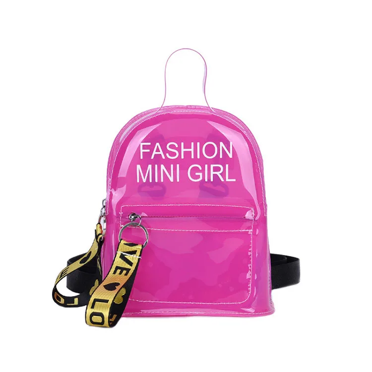 Fashion Clear PVC Women Backpack New Trend Transparent Solid