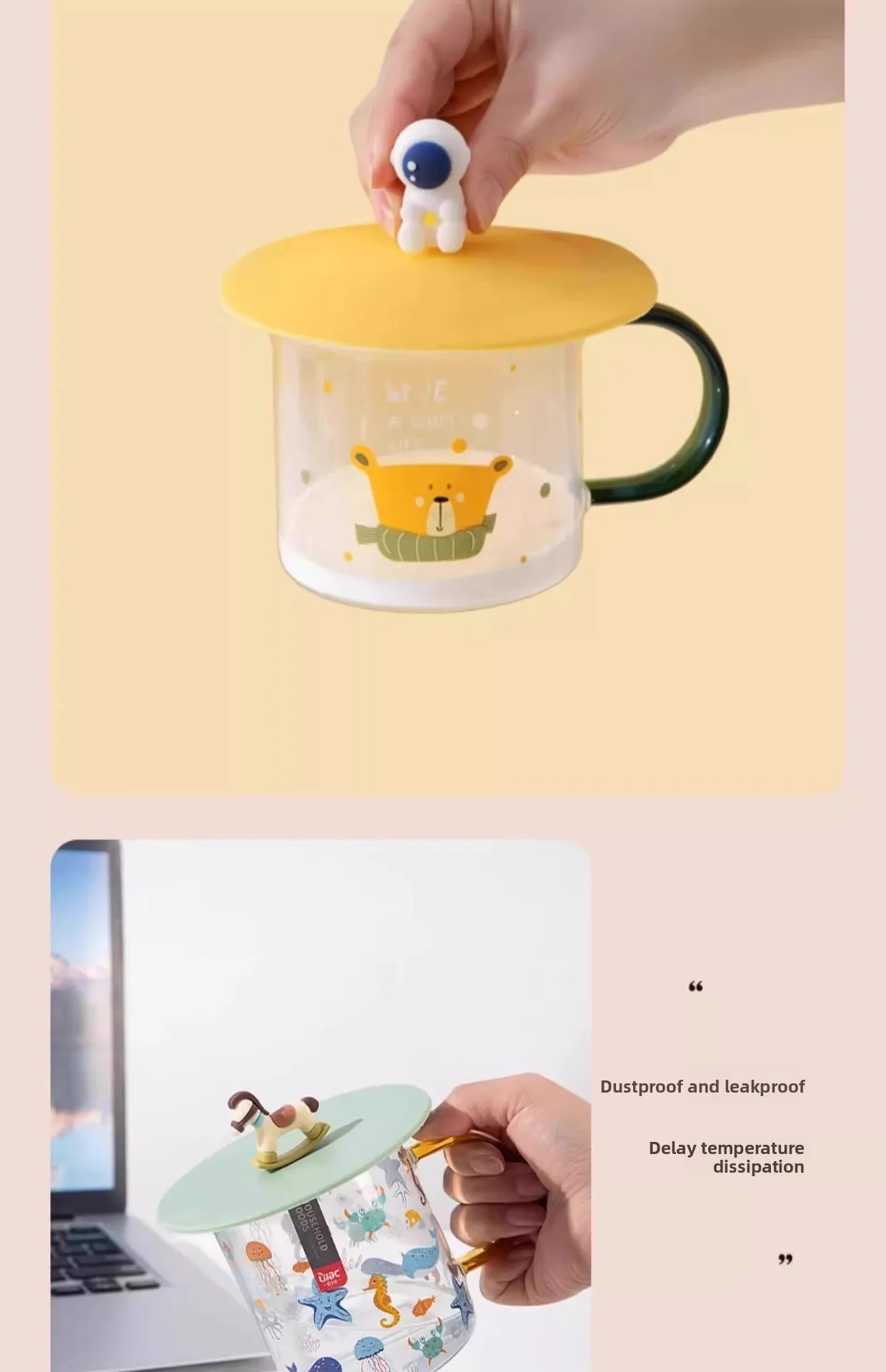 High Temperature Resistant Food Grade Silicone Universal Tea Cup Cover Dustproof and Water Resistant Mug Cover Accessories manufacture