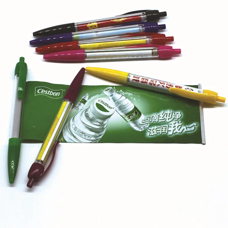 Оптовая Продажа с фабрики низкая цена дешевая Выдвижная бумажная рекламная Подарочная пластиковая баннерная ручка