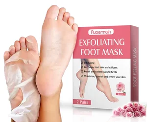 Private Label Custom Logo Rose Feet Peeling Mask Socks Exfoliating Foot Mask