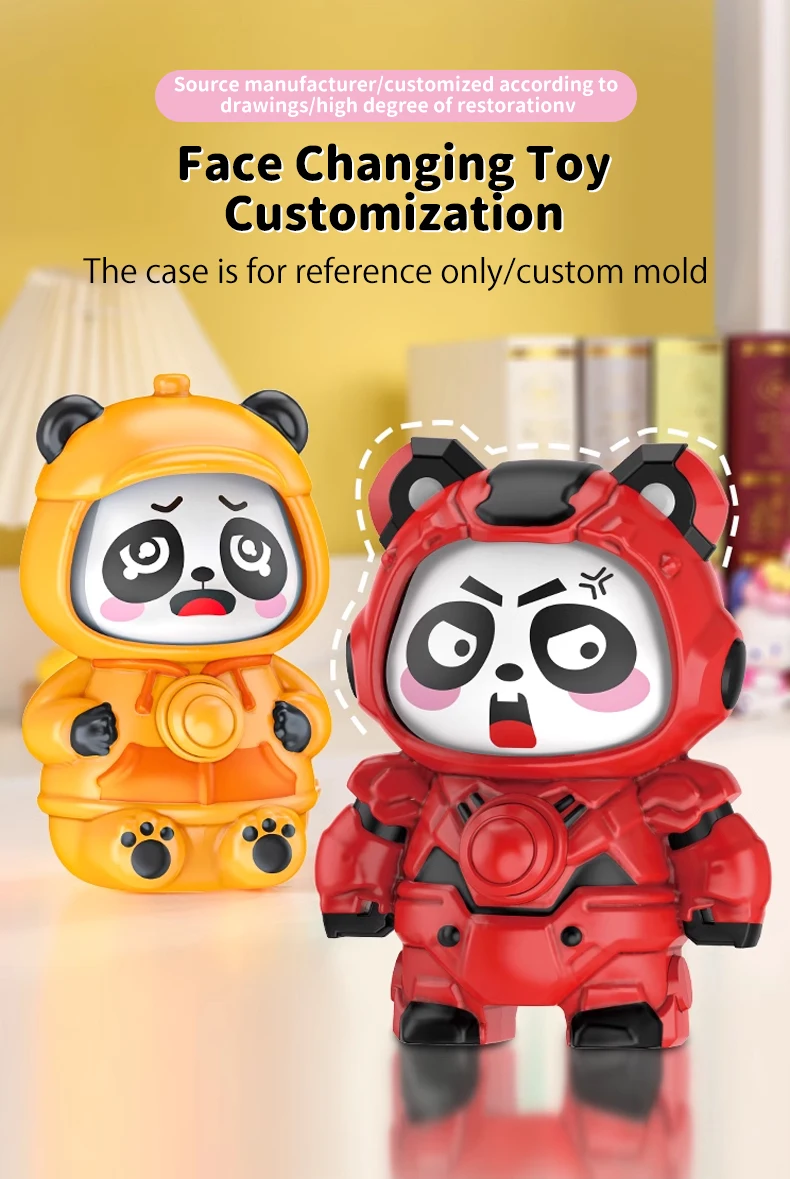 product customizable face changing plastic cartoon toy doll ornaments can switch five funny faces personalized toy customization868-57