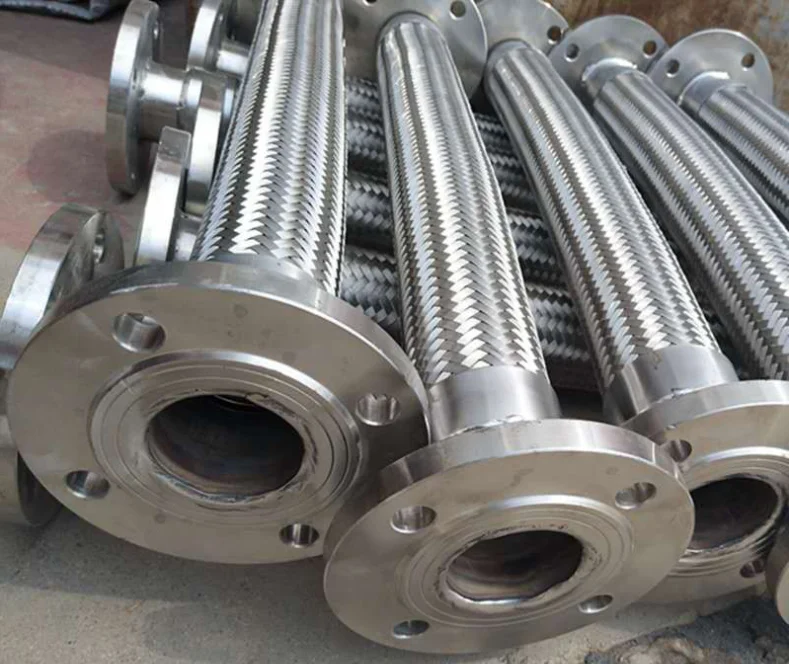 High Pressure Manguera Metalica Wholesaler Factory Metallic Stainless Steel Flexible Flange Metal Braided Hose