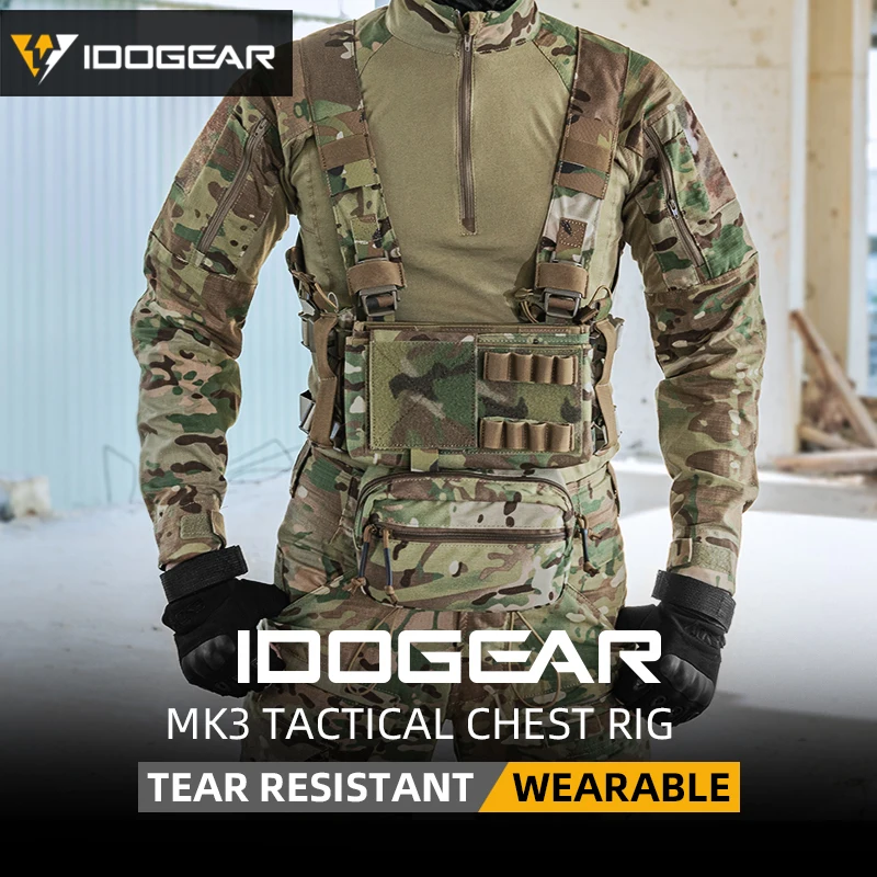 Gilet Tactique IDOGEAR Chest Rig Avec Poches à Chargeurs MOLLE - Taille Unique - Neuf