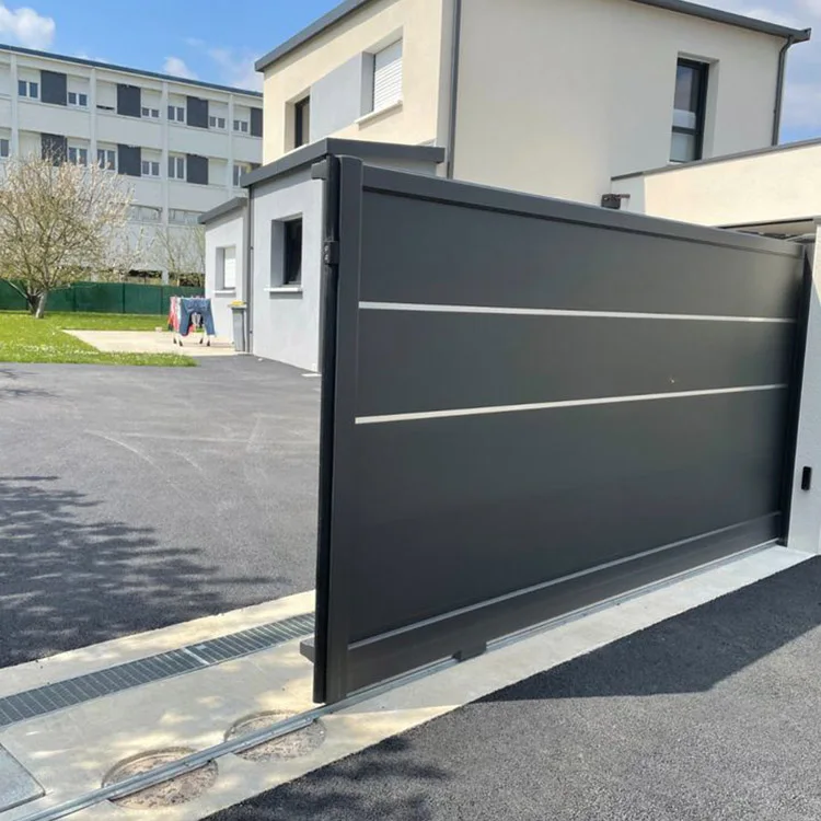 Automatic Double Panels Swing Style Iron Driveway Gates Latest Main Gate Designs Decorative Aluminum Gates