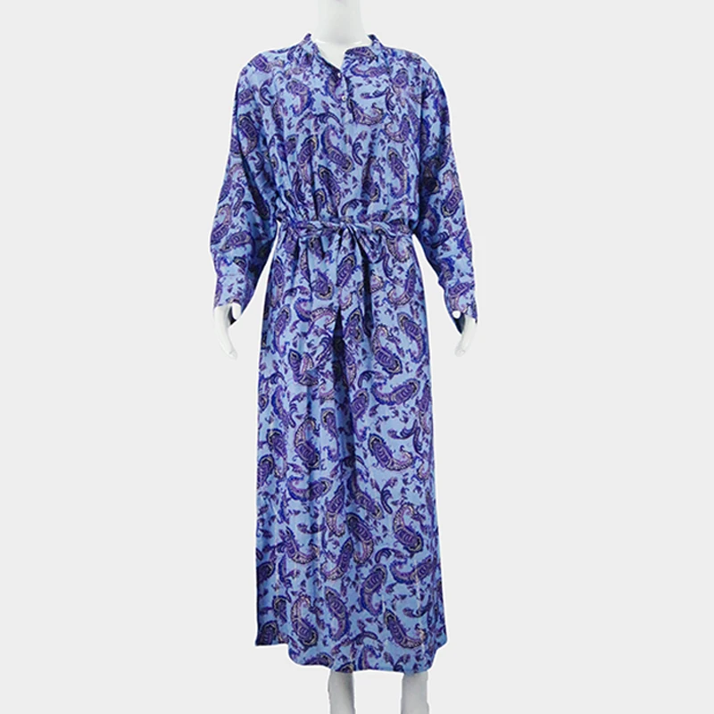 Dresses Women Muslim Ladies Wears Casual Elegant Muslimah Lace Floral Baju Gamis Abaya Dress supplier