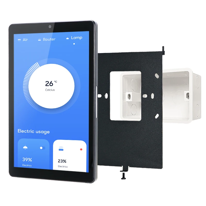 Sunworld YC-SM08P 8-Inch Android Smart Tablet PC Home Assistant Quad Core Wall Mount POE Support 2GB Memory Capacitive Touch