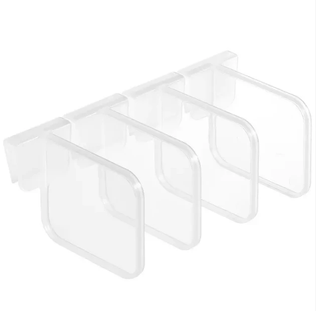 Kitchen storage Adjustable Snap-on Separator plastic transparent refrigerator finishing divider