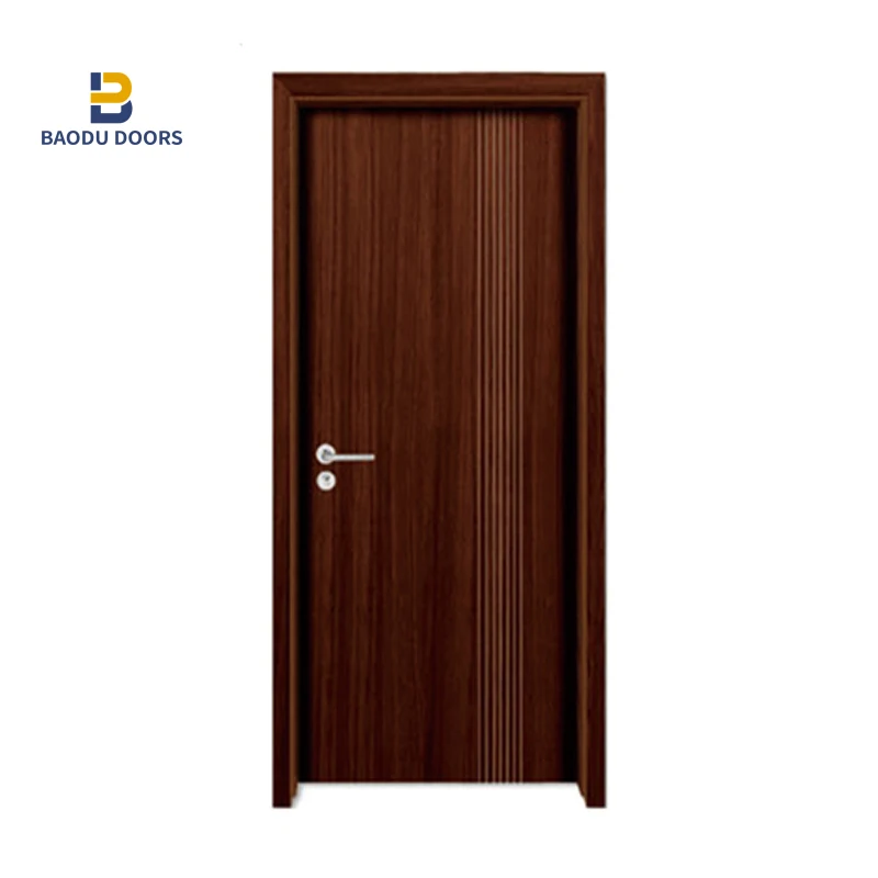 Wood Door Solid American Designs Style High Quality Interior Position Pvc Security Doors Steel Wood Swing Graphic Design Modern