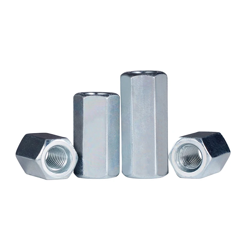 Din6334 M6 M8 M10 Long Hex Coupling Nut Carbon Steel Galvanized Hex