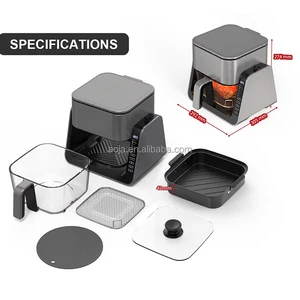 Airfryers Multifunctional New Product Ideas 2026 Commercial Hot Indoor Grill and Air Fryer 4L 6L Electric With Led Display