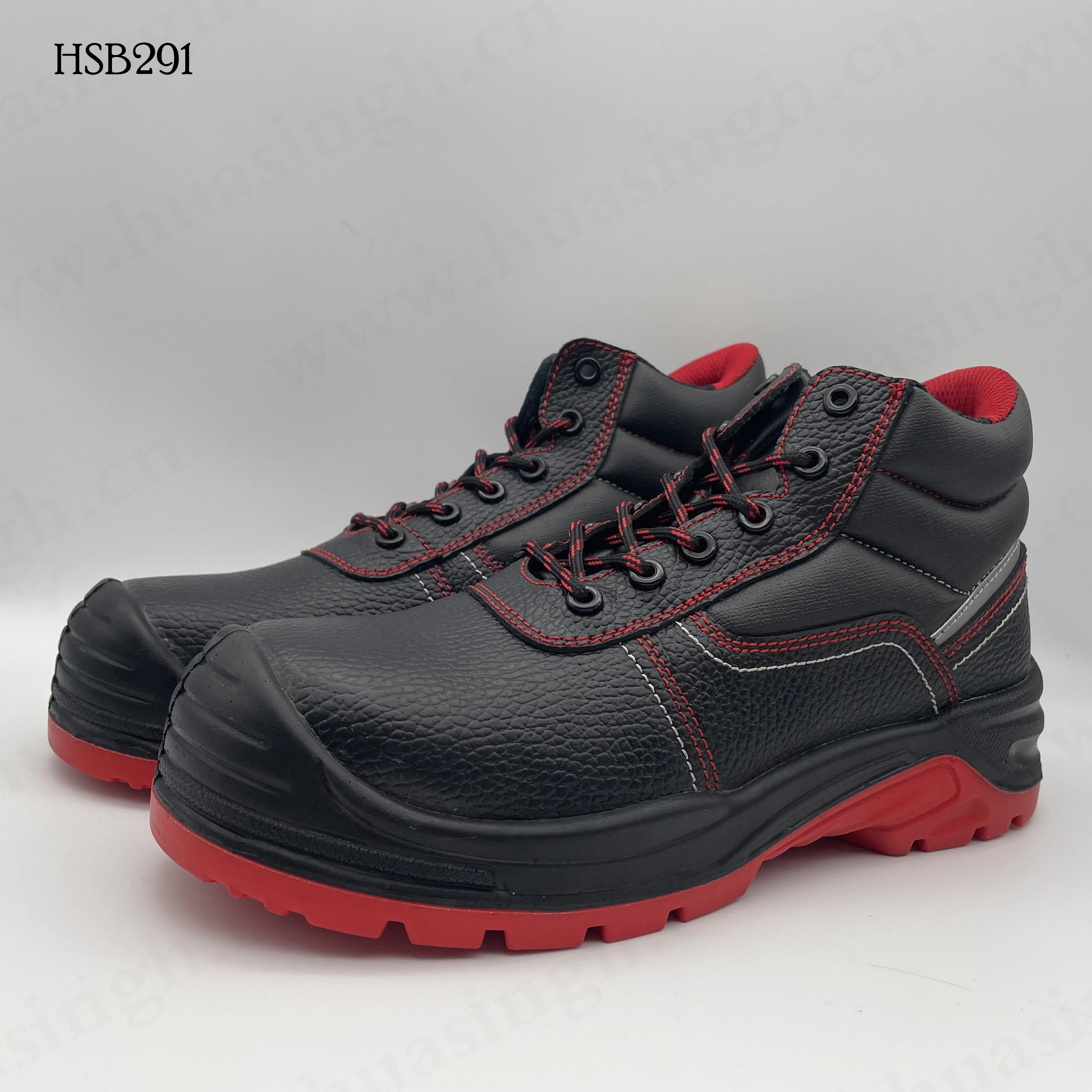 LXG,foundry Industrial Fiberglass Toe Insert Anti-puncture Safety Boots New Design Red Color PU/PU Outsole Work Boots HSB291