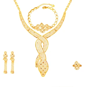 Dubai 18 k Gold Plated Jewelry Indian Jewelry Set Gold Plated Earrings Set for Women Fashion Jewelry Earrings