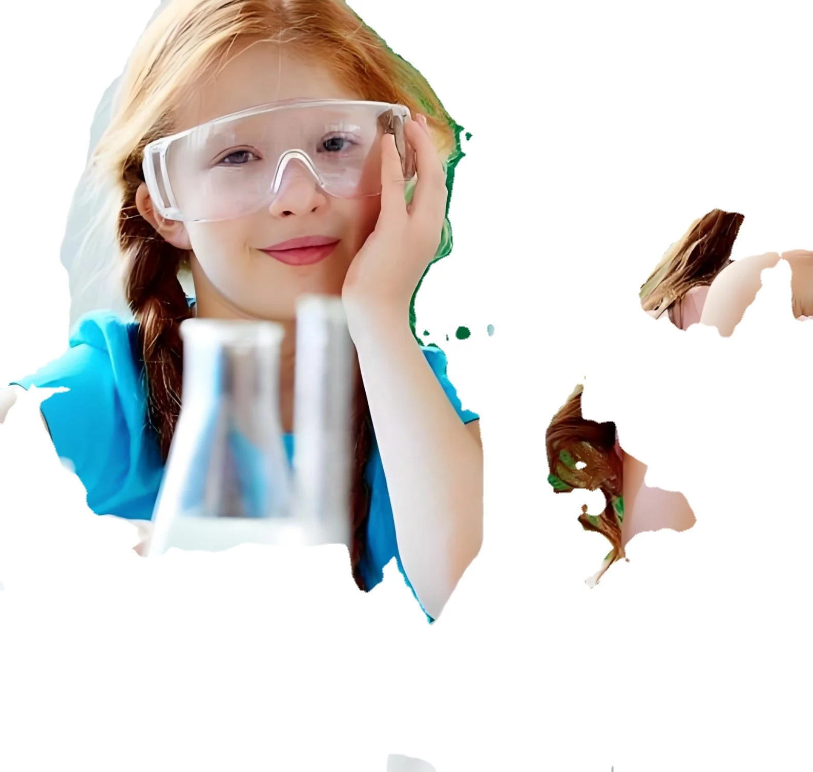 Kids Student Anti-Fog Anti-Scratch Anti-Dust Anti-Splash Polycarbonate Safety Glasses Transparent CE ANSI Compliant