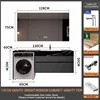 Lavabo in ceramica 130Rock Slab + mobiletto con specchio intelligente