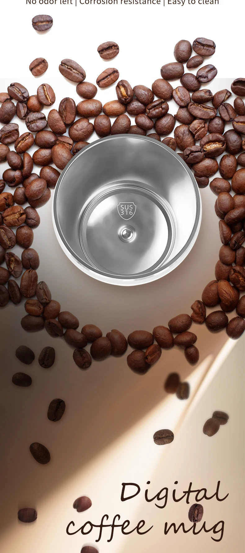 Gadgetoo Qualitell B3 Coffee Cup Hot &Amp; Cold Insulation With Display