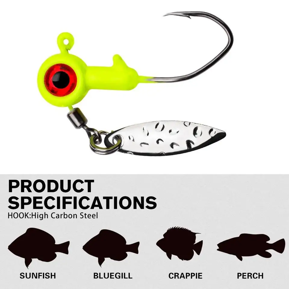 Large Eye Jig Head With Rotating Blade Fishing Jig(b06) - Buy Fishing ...