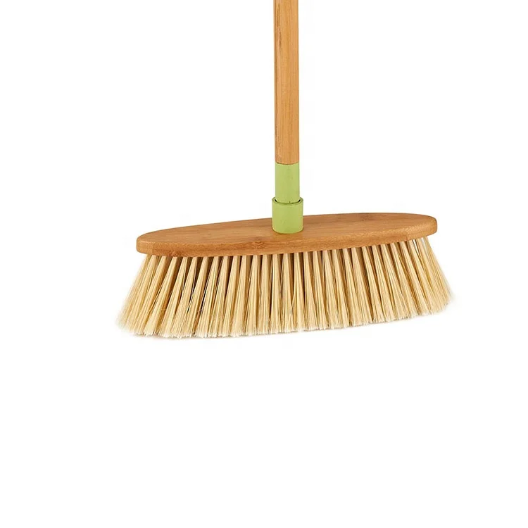 Customized Household Eco-friendly Ceiling Long Handle Bamboo Brushes Cleaning Brooms