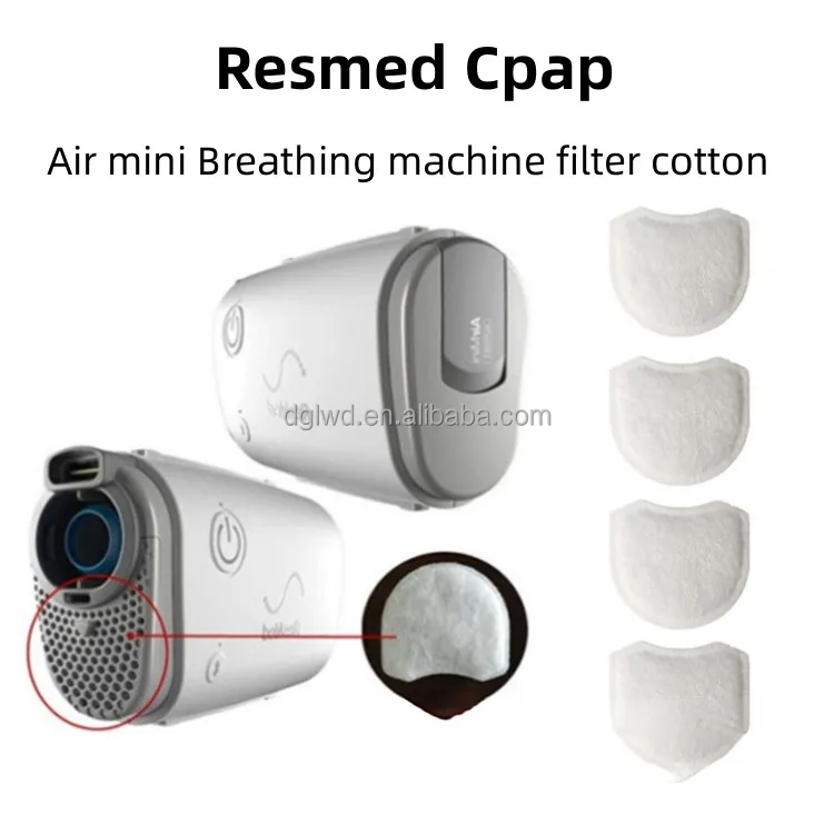 Hypoallergenic Disposable CPAP Filter with 5micron Porosity and 53MM*35MM Size for ResMed AirMini
