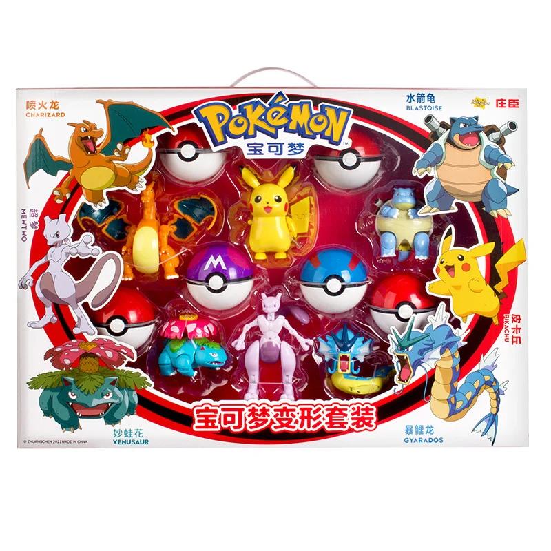 Charizard pikachu ПВХ качественные новые модели кукол боевой большой маленький мини-покебол Набор покемонов фигурки героев