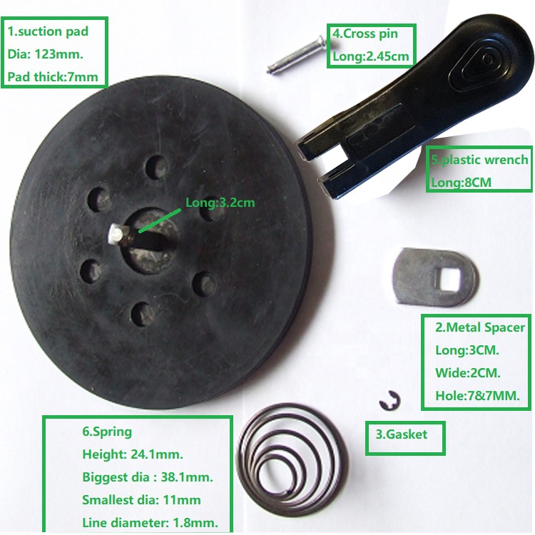 
 118 мм плоская вакуумная Подушка присоска подъемник для запасных частей  