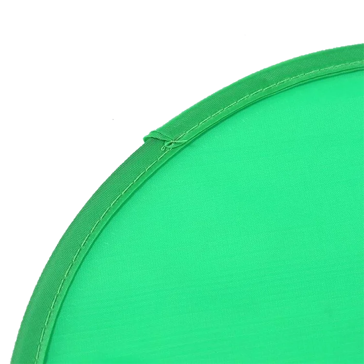 Custom Printed Soft Pet Flying Disc Round Nylon Hand Folding Fan With