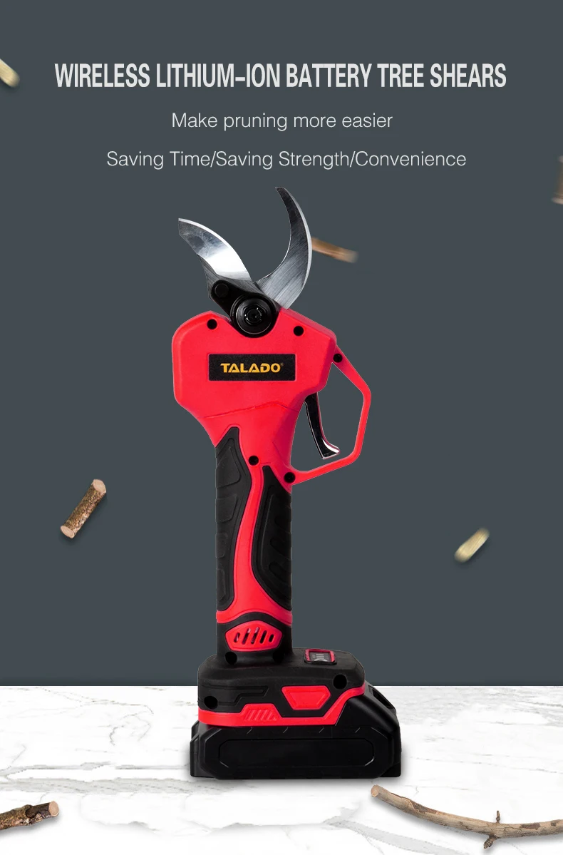 Garden Scissor Tree Grape Telescopic Electric Long Reach Shear 21v Pruning Pruner 3 Meters 40mm