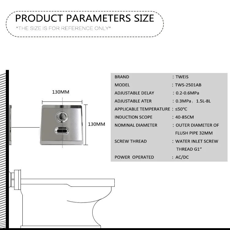 Touchless Toilet Automatic Sensor Toilet Flush Valve  Public Toilet Sensor  Sensor Flush
