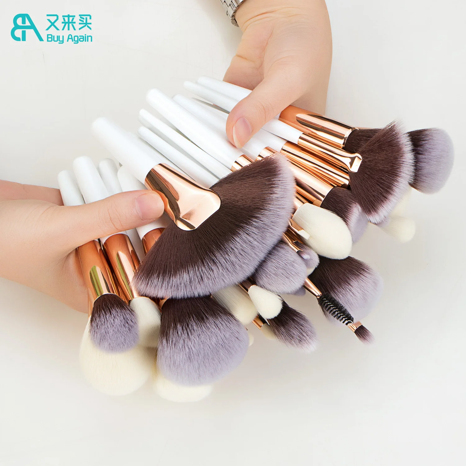 Drop Shipping Product Private Label Wood Handle Full Makeup Brush Set