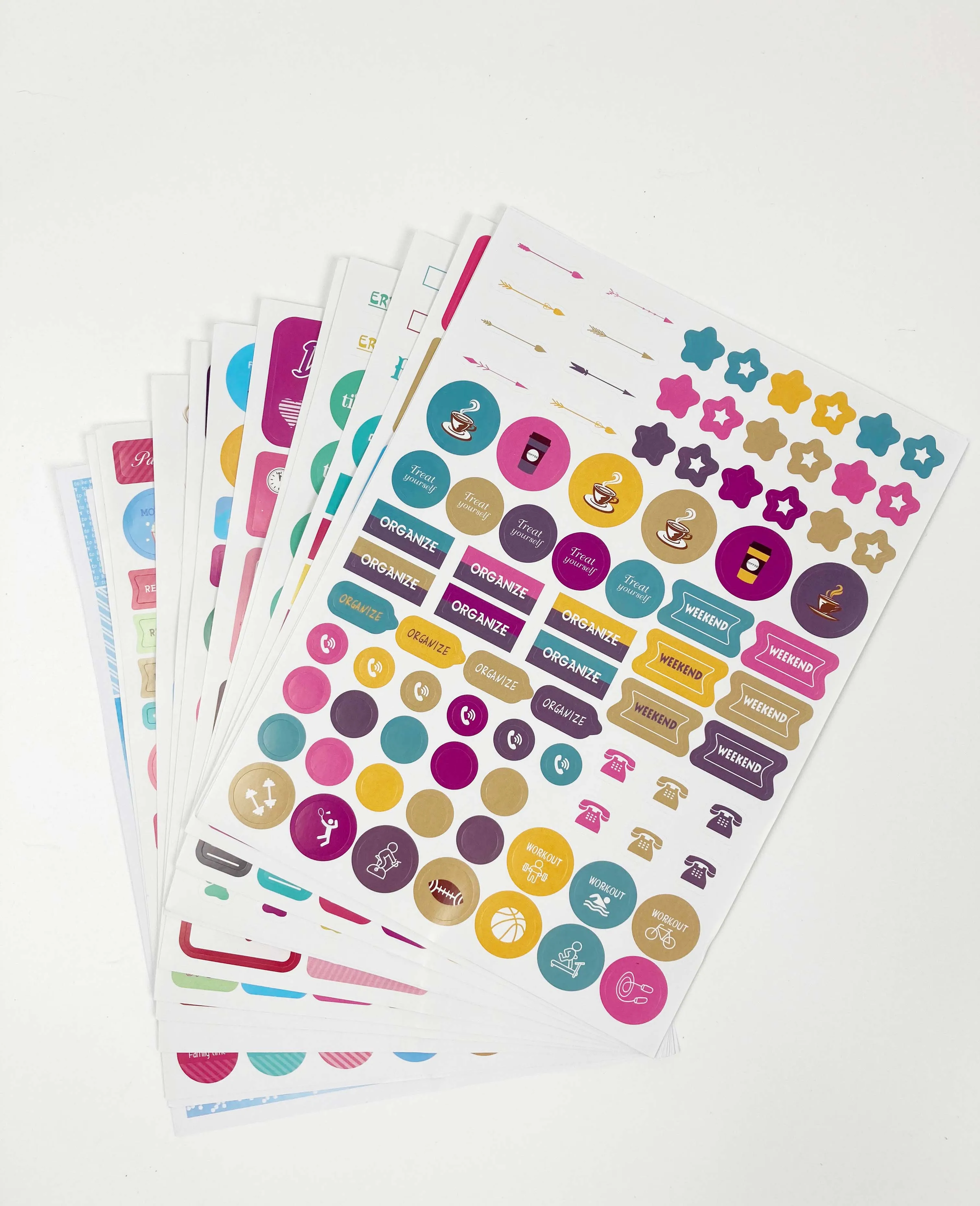 Wholesale Customized Planner Sticker Various Themes Monthly Weekly