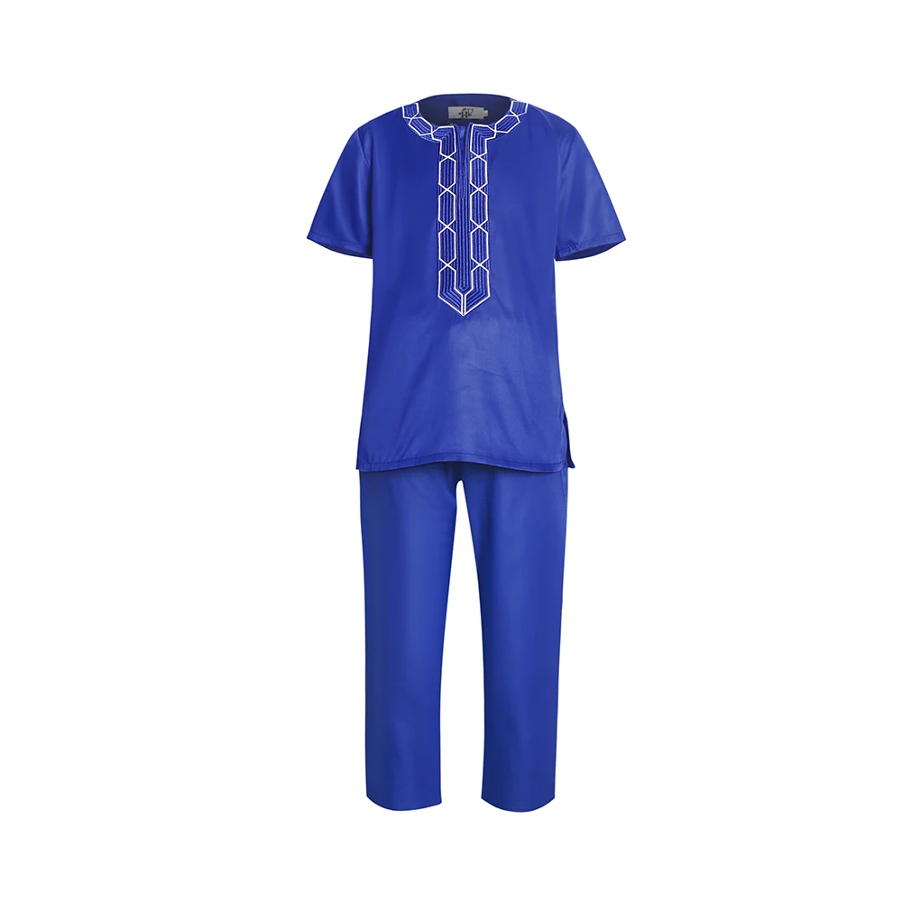 H & D African Children Wear For Summer Baby Boys Clothing Set With Top And Pants Dashiki Kids
