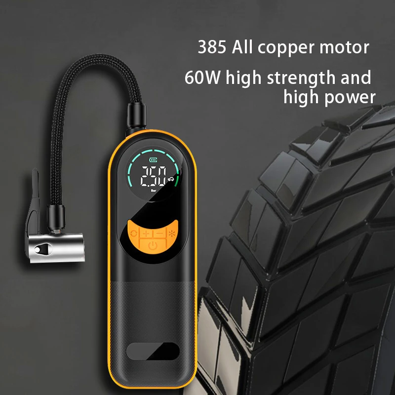 Hot Selling Product 7.4V Abs Tire Pressure Monitor Portable Pump Pressure Gauge for Bicycle Car Football Car Air Pump - view 5