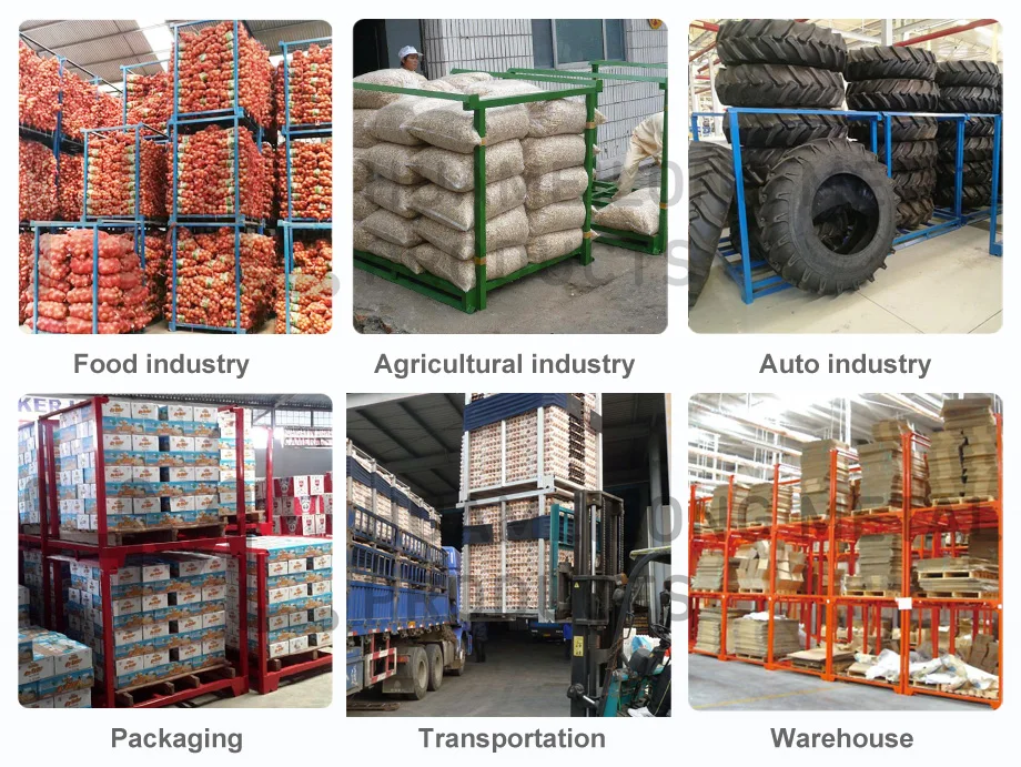 Warehouse Welded Industrial Metal Pallet Nestainer Stacking Racking ...