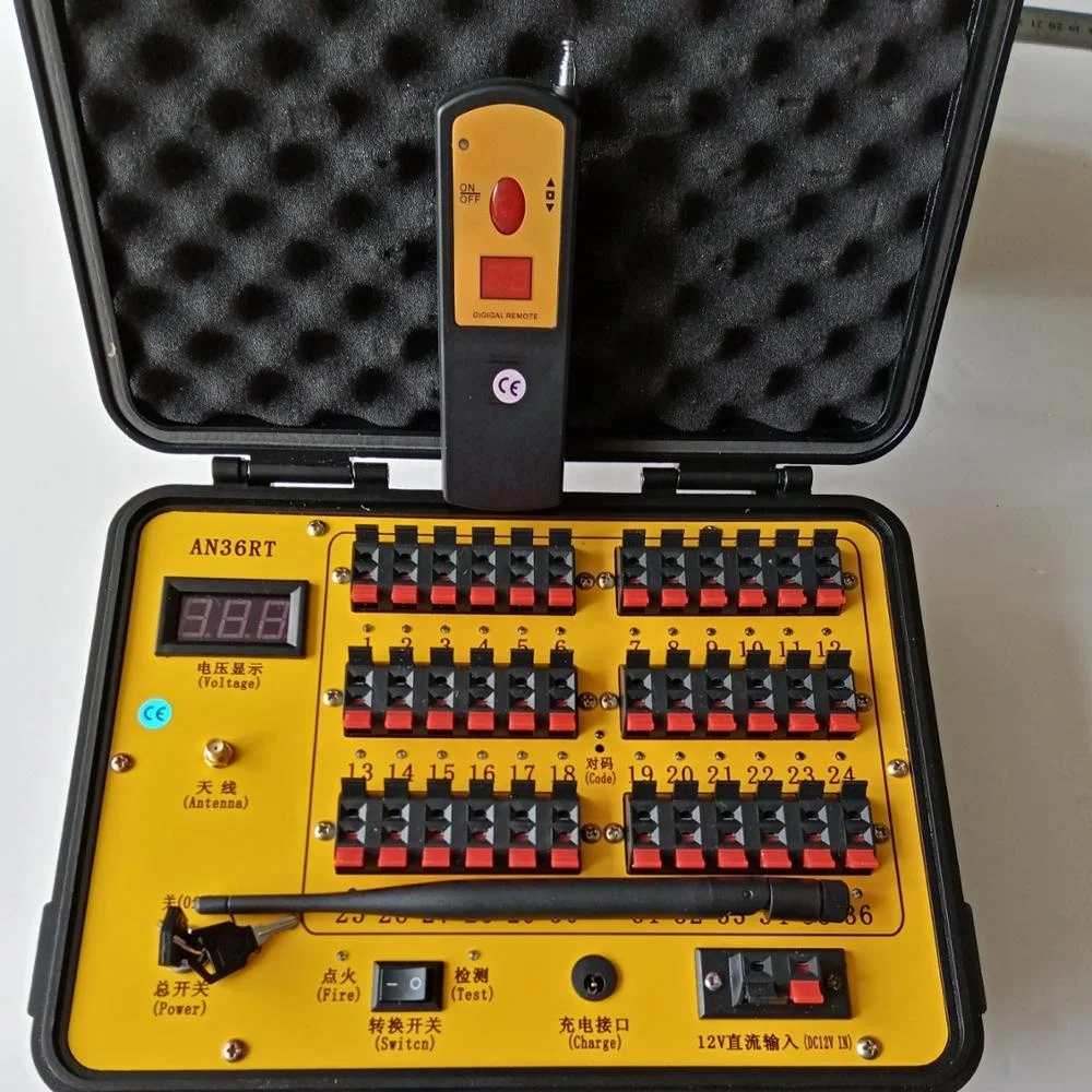 36-Channel Remote Control Fireworks Firing System Machine Pyrotechnics for New Year Celebrations
