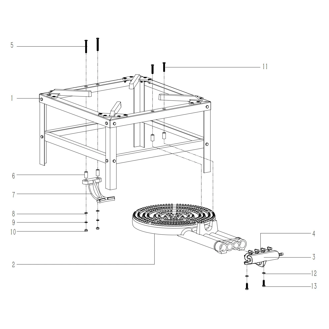 Hot Selling 4 Ring Commercial Household Cast Iron Gas Stove for Restaurant Home Hotel Outdoor 15.8KG