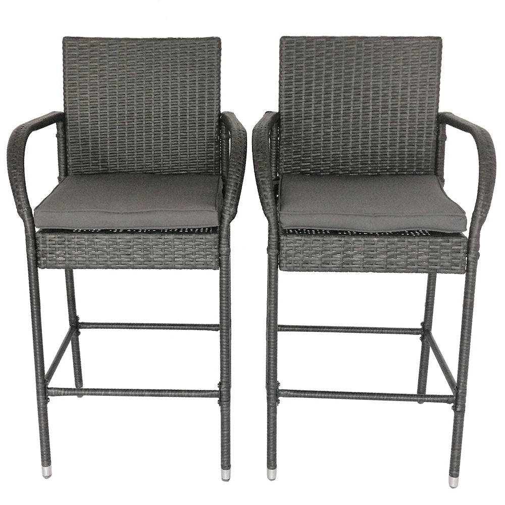 Оптовая продажа, уличный ротанговый высокий стул, Плетеный барный стул, мебель для дома, гостиной, сада, патио, улицы