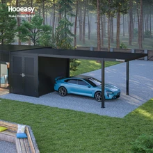 Hooeasy UV Anti Sunshade Rainproof Windproof Protection Car Gazebo Metal Outdoor Aluminum Pergola Garages Canopies Carports