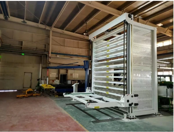 EBILTECH Automatic Bars and Tubes Storage Vertical Roll Out Metal Sheet Tower Automation Systems for Sheet