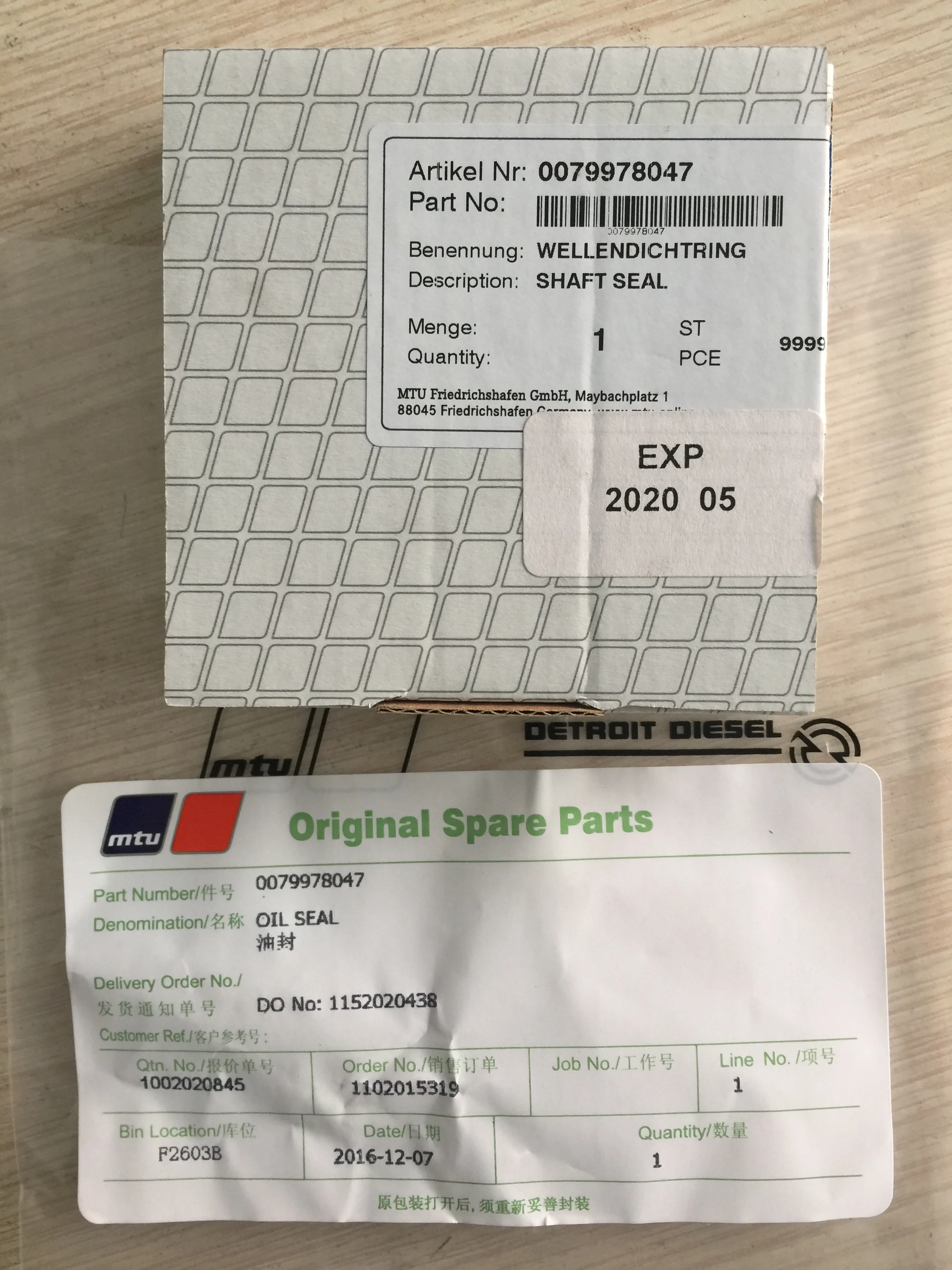 Original MTU spare parts 0079978047 SHAFT SEAL| Alibaba.com